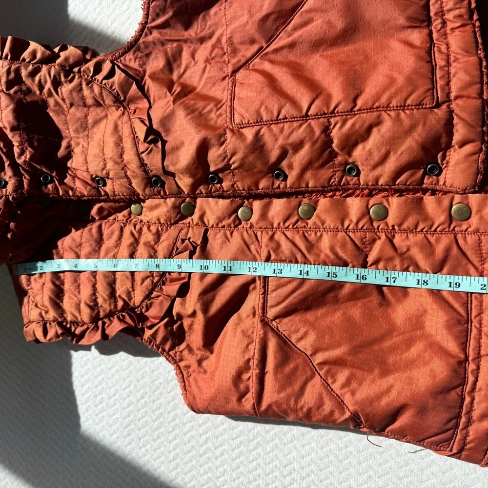 Vintage Forever 21 Ruffle Orange Vest - Picture 8 of 9